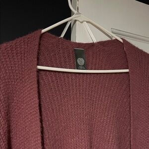 Vince Camuto Dusty Rose Open-Front Knit Cardigan